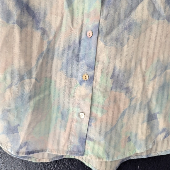 Cloth & Stone NWT multi colored blue blouse Small - Picture 5 of 11